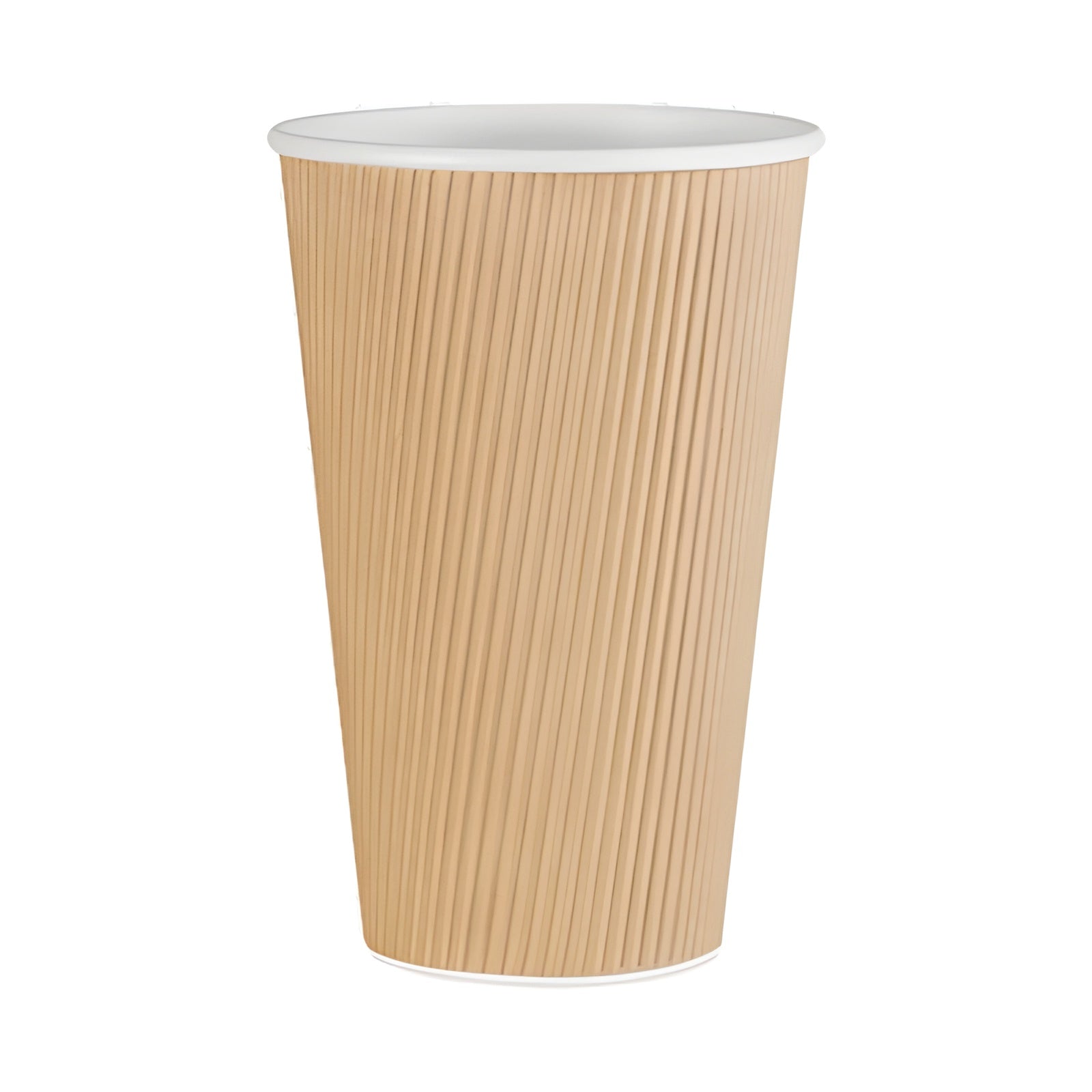 Ripple wall Paper Cup 16oz (480ml) (Kraft/Black/White)