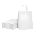 Kraft Paper Bags 8x4x10 inch (White ) Twisted Handle