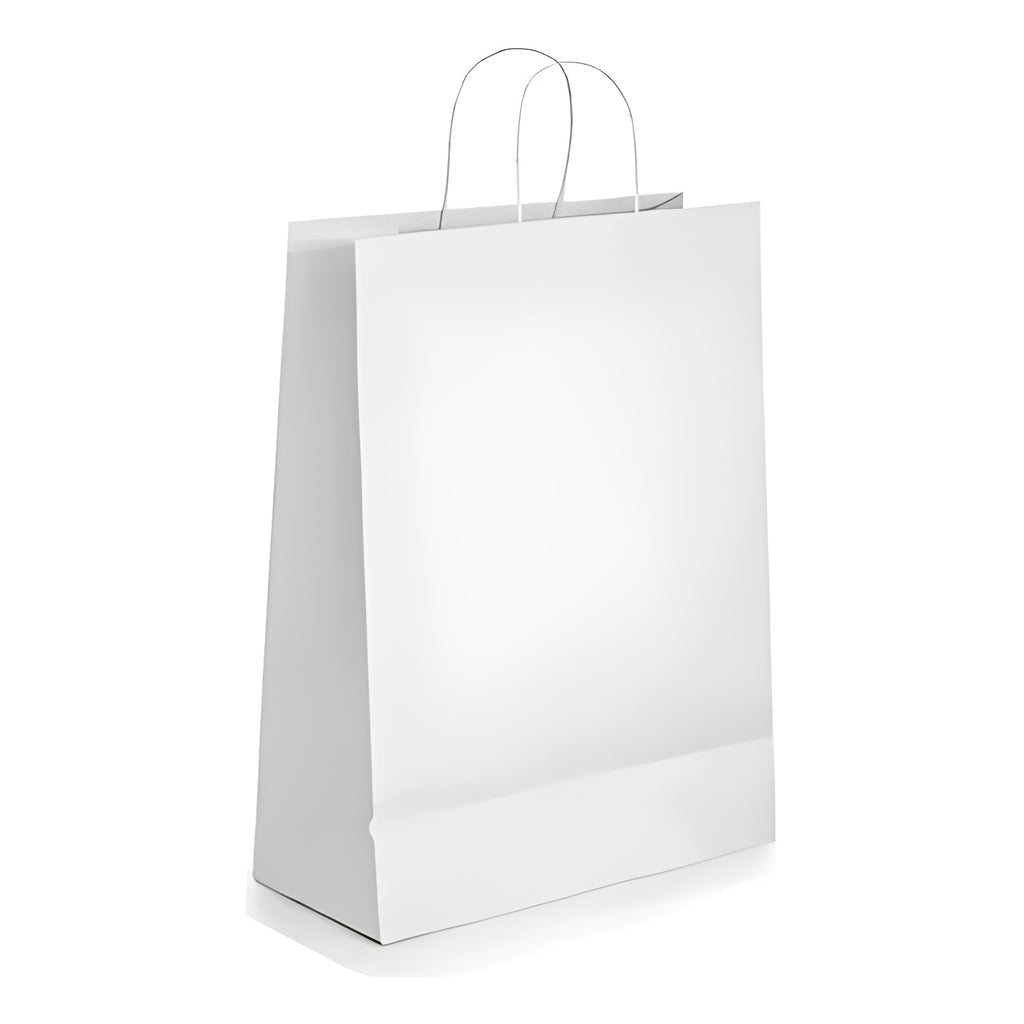 Kraft Paper Bags 13x7x13 inch (White) Twisted Handle