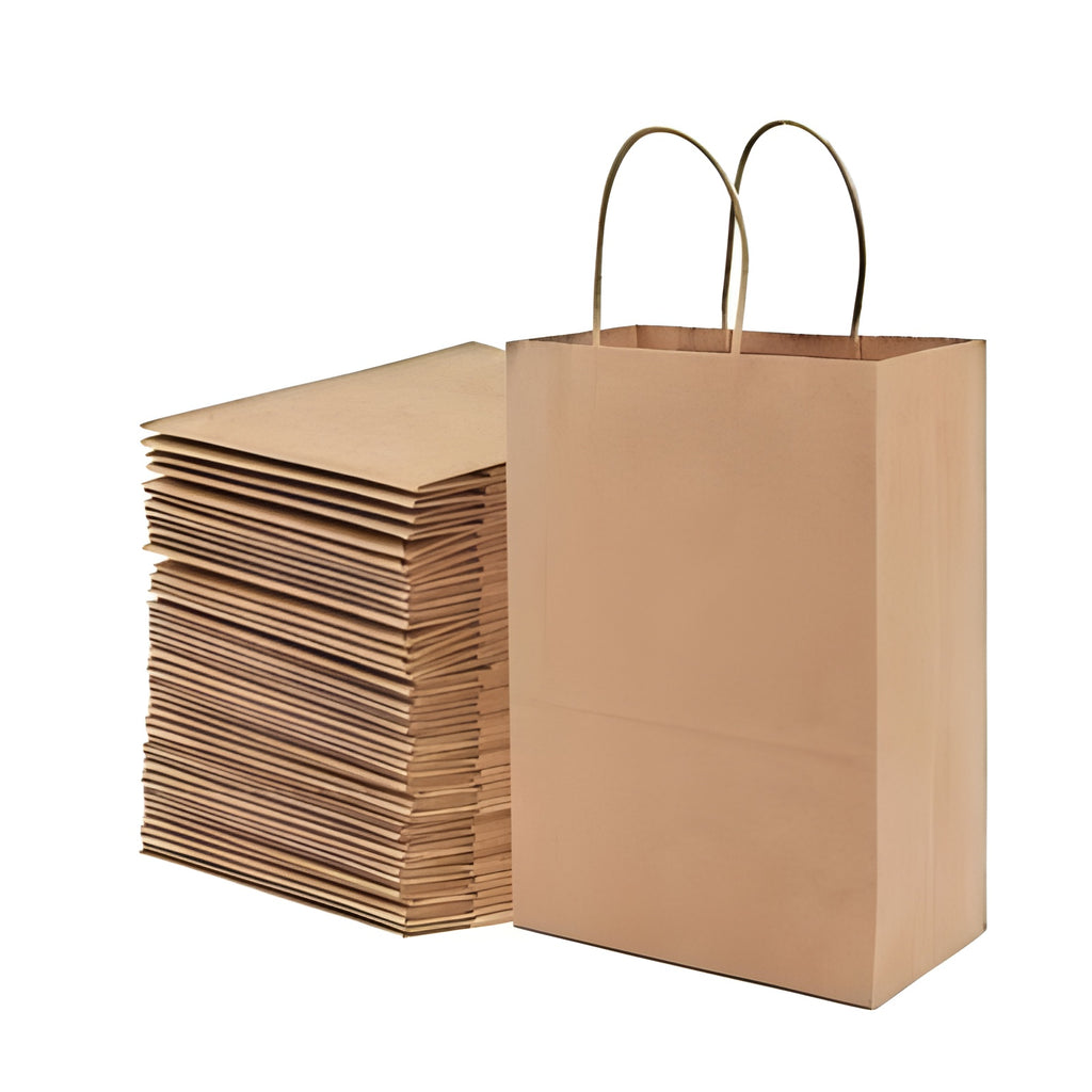 Kraft Paper Bags 10x5x13 inch (Brown) Twisted Handle